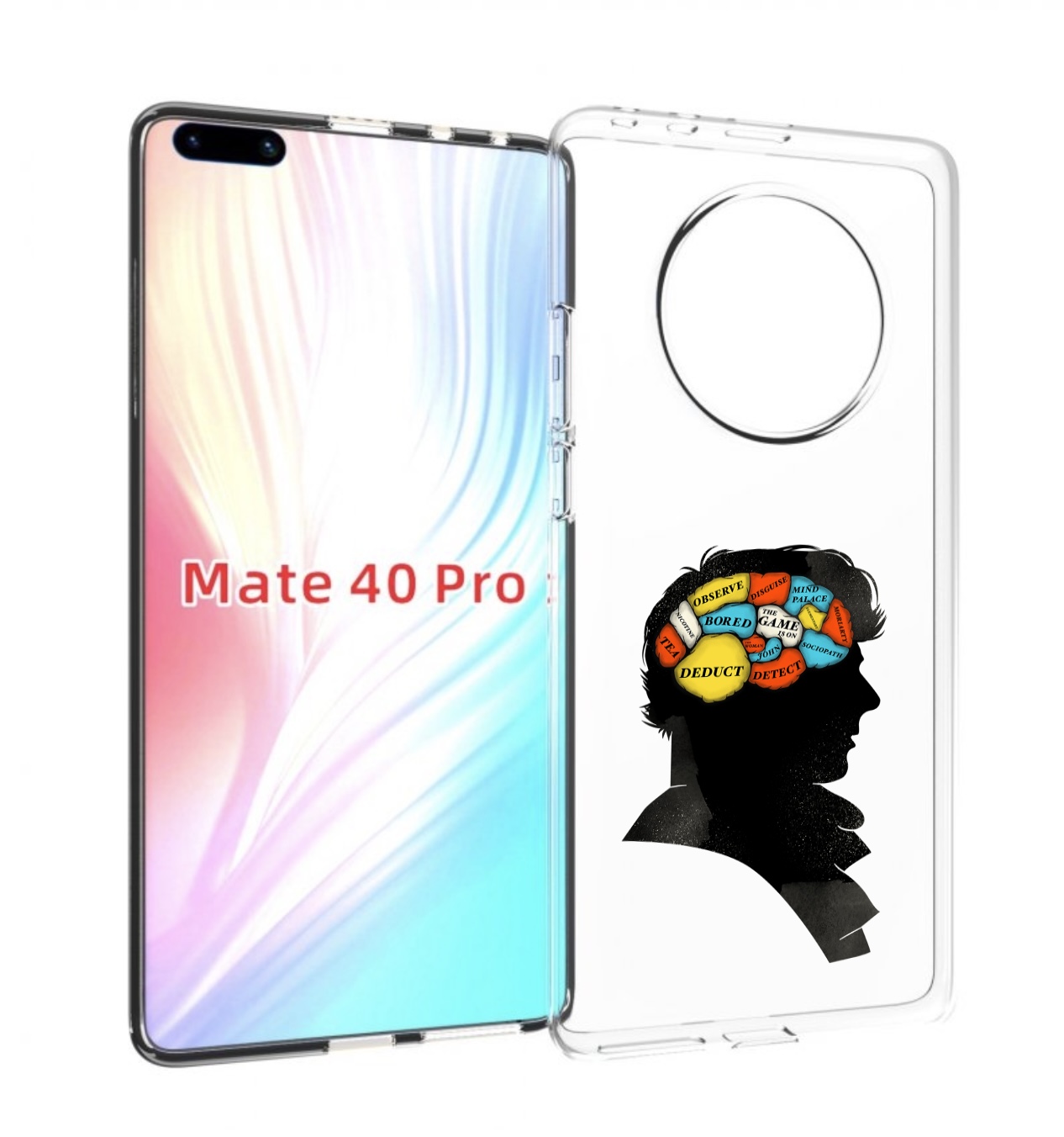 

Чехол MyPads темный рисунок для Huawei Mate 40 Pro (NOH-NX9), Прозрачный, Tocco