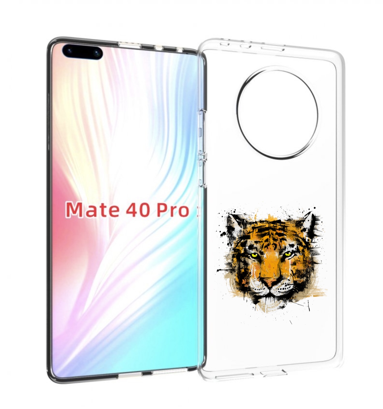 

Чехол MyPads тигруля для Huawei Mate 40 Pro (NOH-NX9), Прозрачный, Tocco