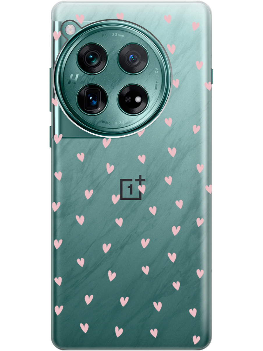 

Силиконовый чехол на OnePlus 12 с принтом "Розовые сердечки" прозрачный, Прозрачный;розовый, 780483991