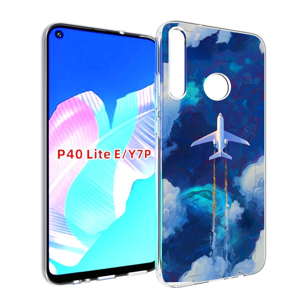 

Чехол бампер MyPads самолет-в-небе-рисунок для Huawei P40 Lite E, Прозрачный, Tocco
