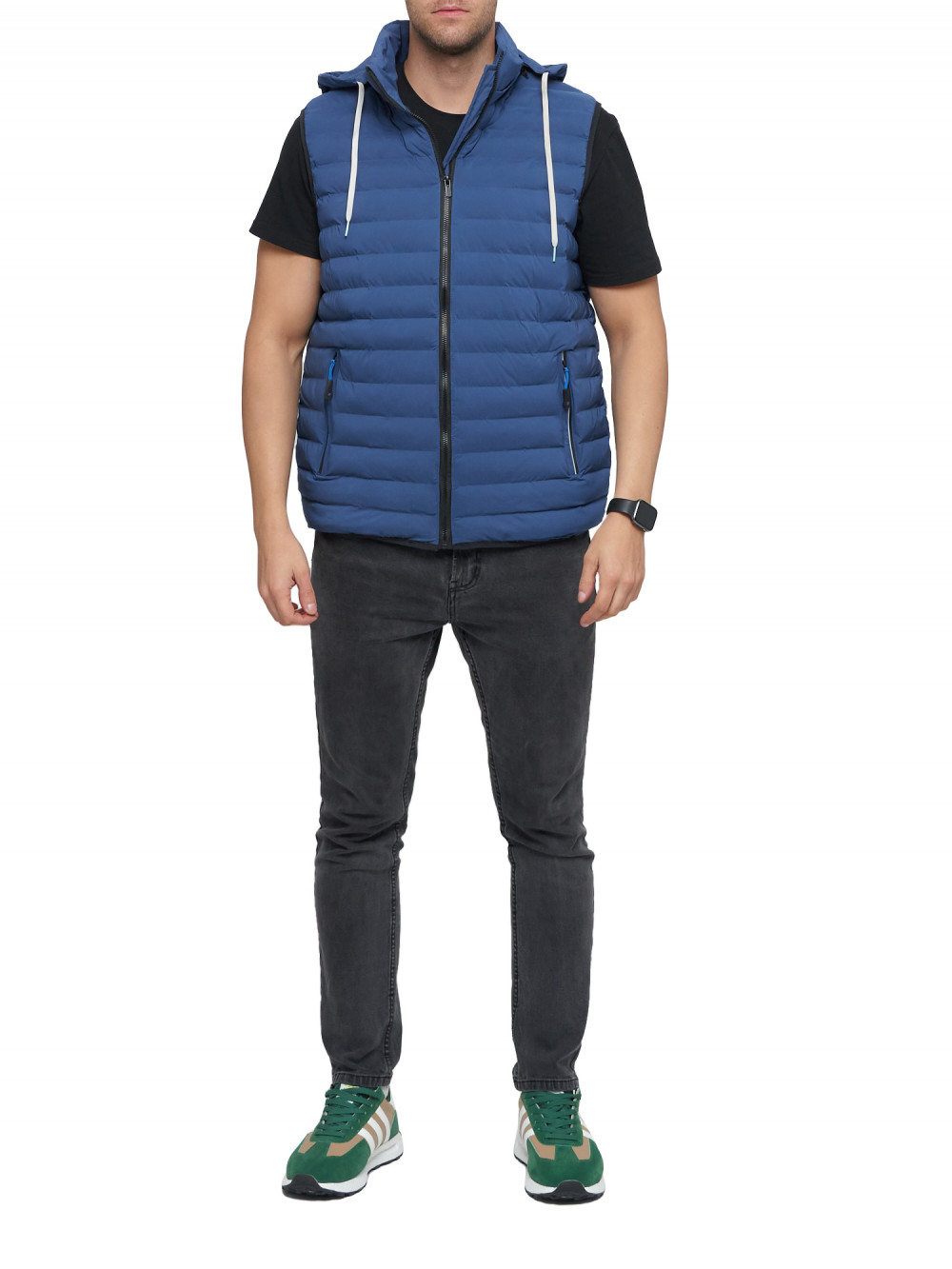 

Утепленный жилет мужской NoBrand AD1022 синий 52 RU, AD1022