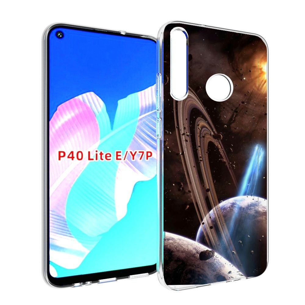 

Чехол бампер MyPads сатурн в космосе для Huawei P40 Lite E, Прозрачный, Tocco