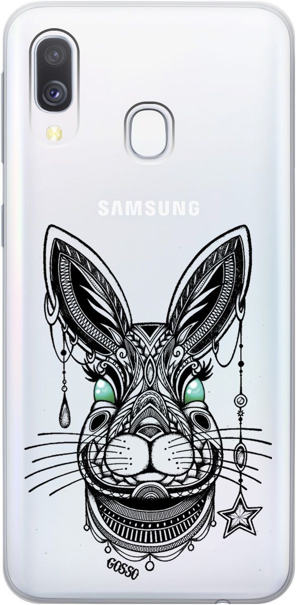 

Силиконовый чехол на Samsung Galaxy A40 с принтом "Grand Rabbit" прозрачный, Прозрачный;зеленый, 0