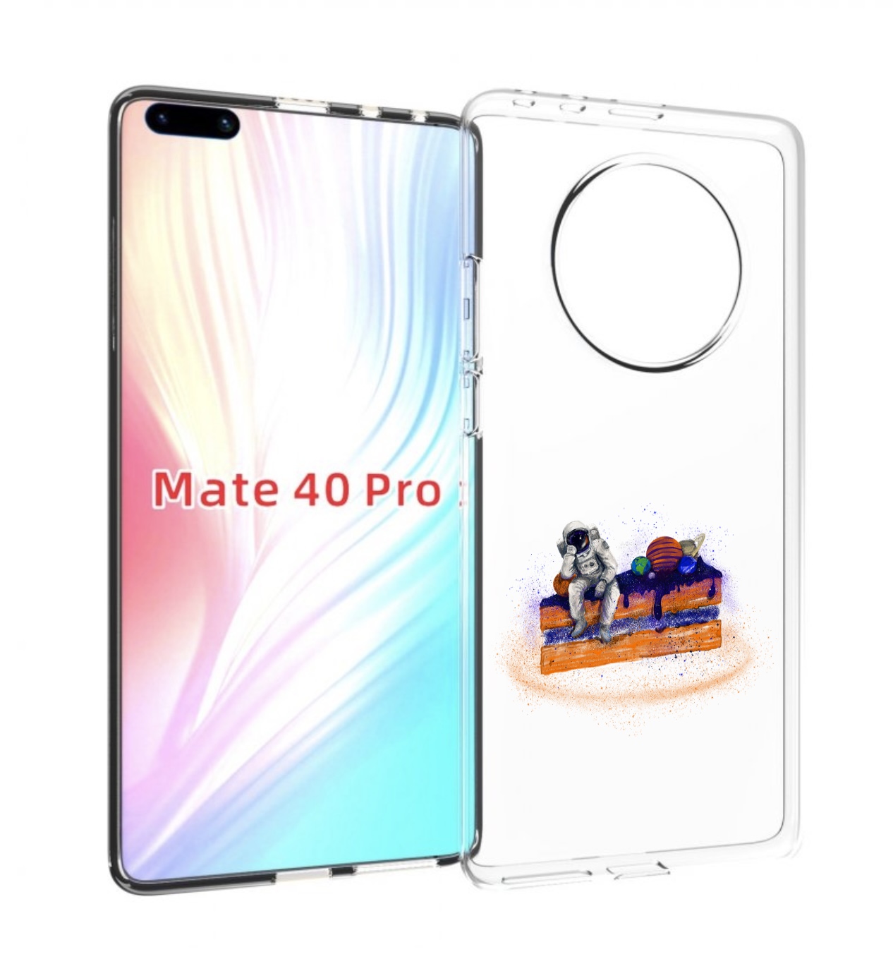 

Чехол MyPads торт с планетами для Huawei Mate 40 Pro (NOH-NX9), Прозрачный, Tocco