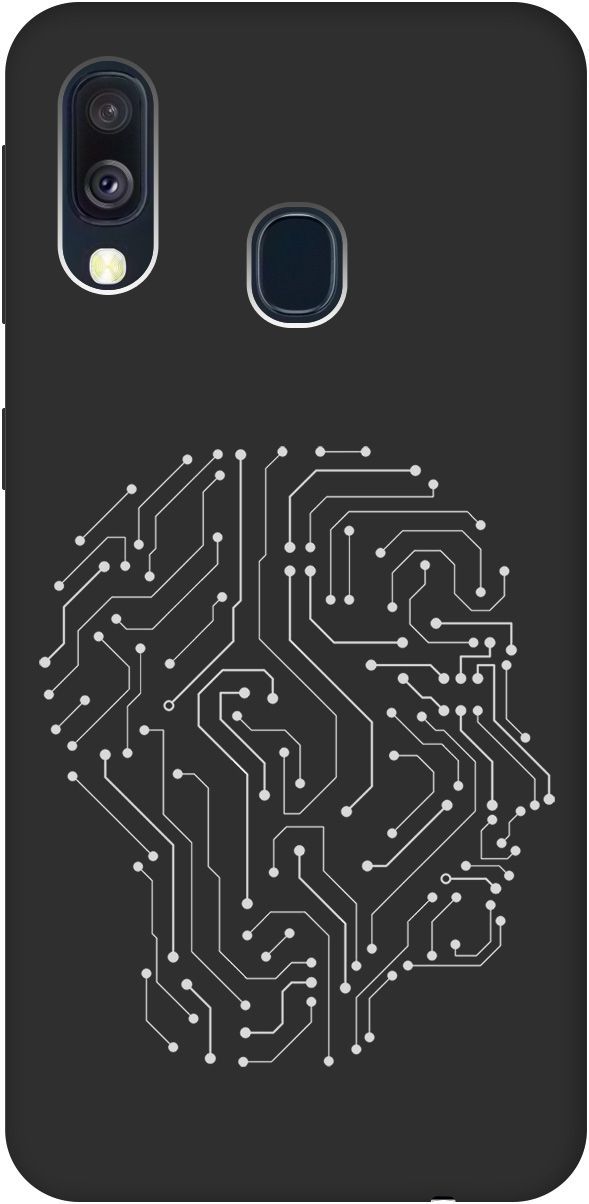 

Матовый чехол на Samsung Galaxy A40 с принтом "Mindmap" черный, 0