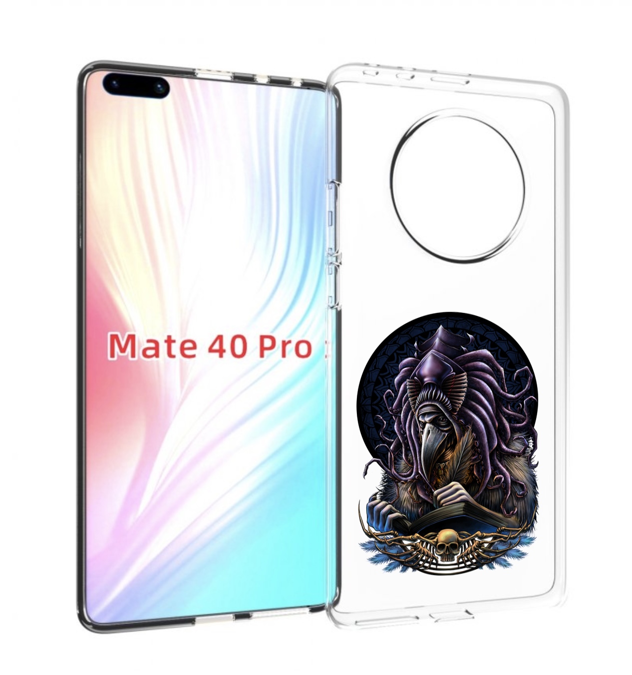 

Чехол MyPads умный ворон для Huawei Mate 40 Pro (NOH-NX9), Прозрачный, Tocco