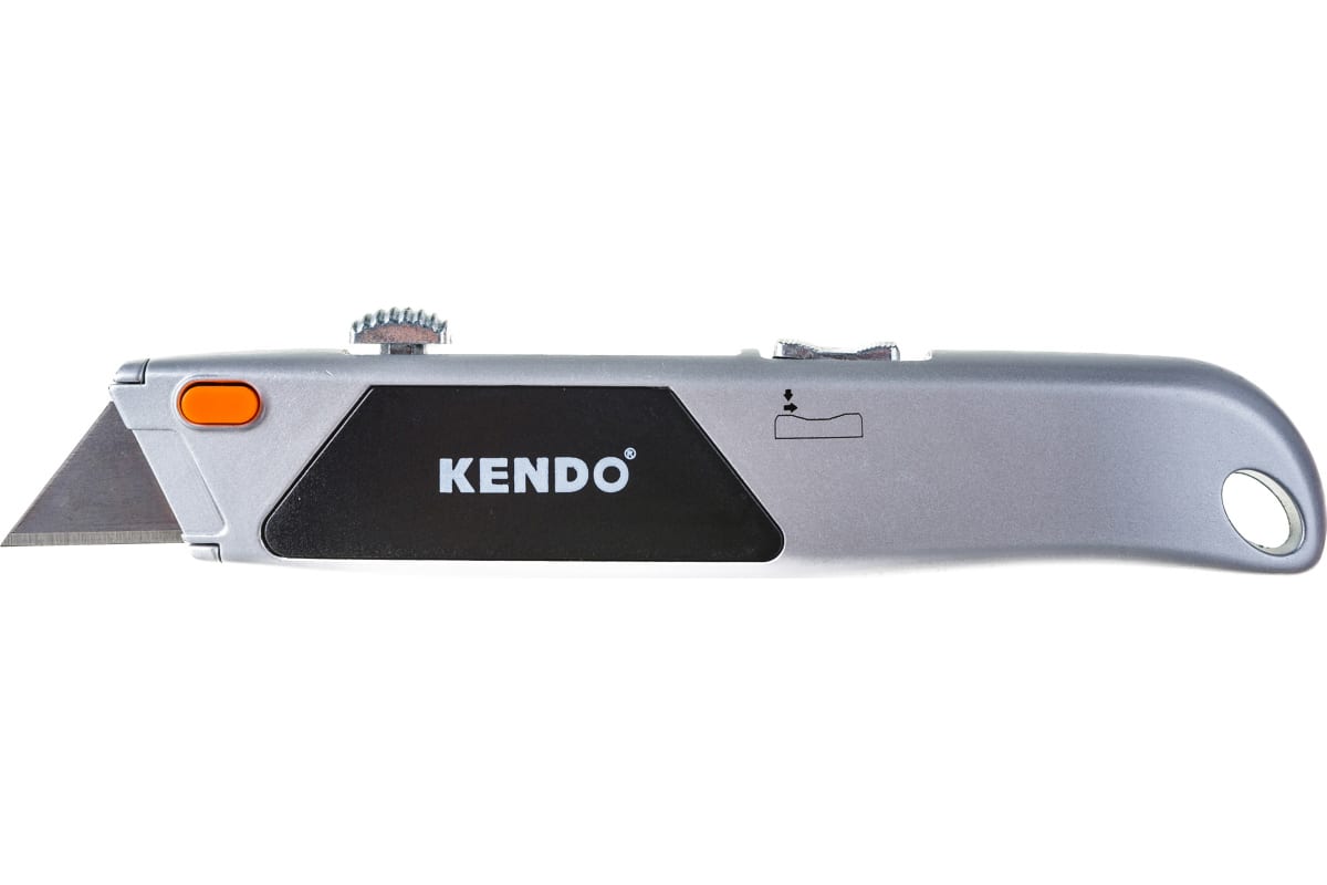 Нож трапециевидный универсальный PRO с автозаменой лезвий KENDO (арт.30604)