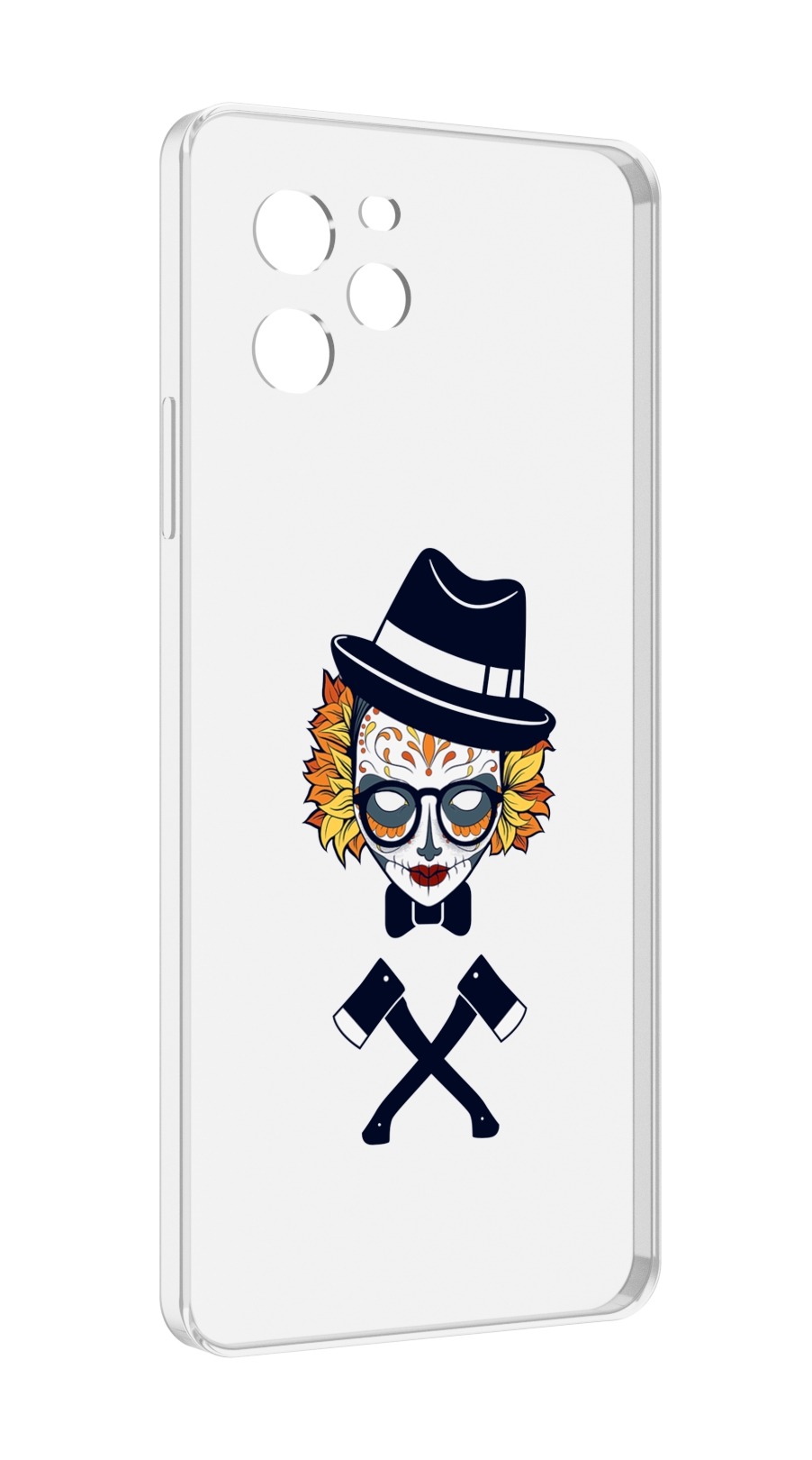 Чехол MyPads девушка в маске с топорами рисунок для Huawei Nova Y61 / Huawei Enjoy 50z