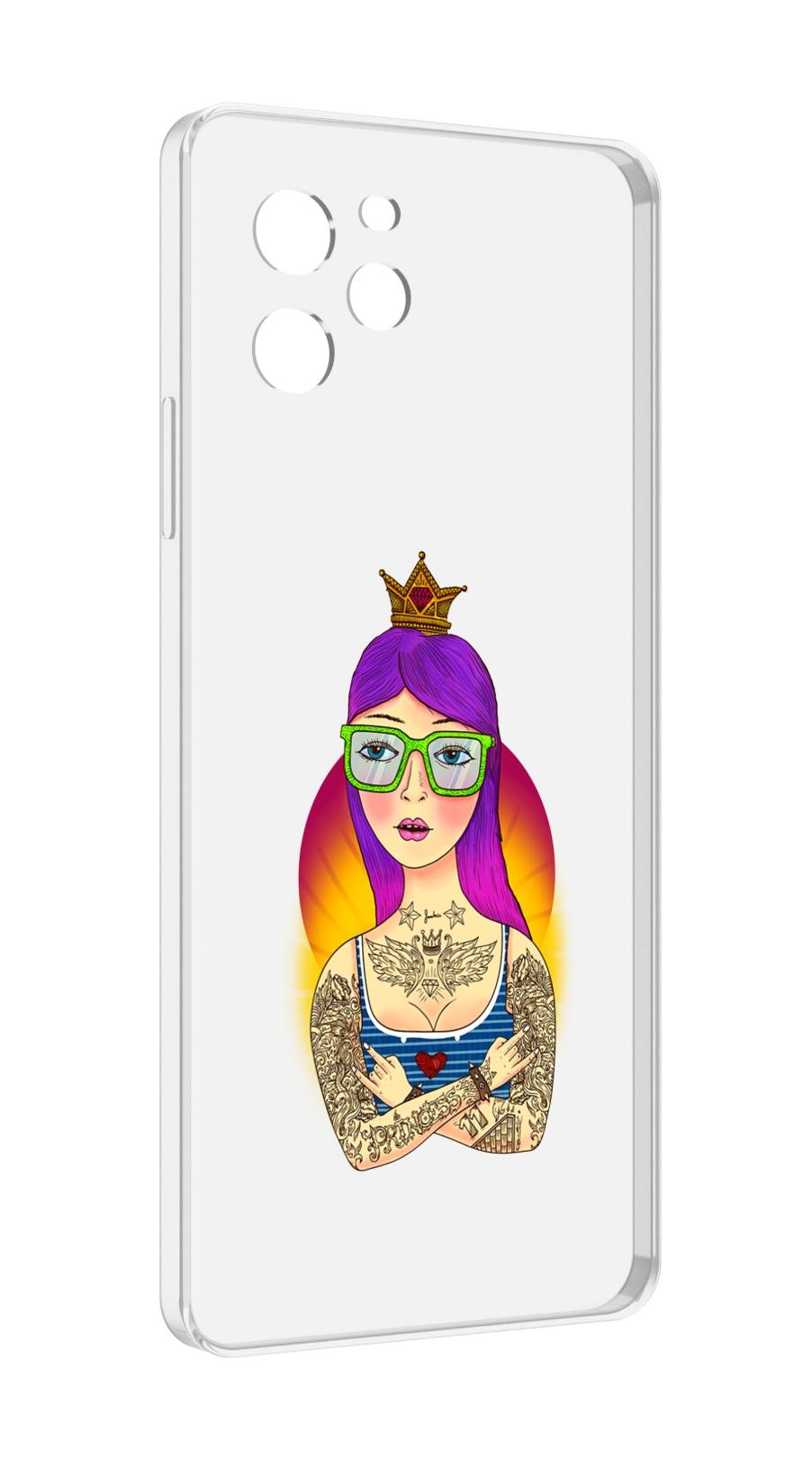 

Чехол MyPads девушка в татуировках с короной для Huawei Nova Y61 / Huawei Enjoy 50z, Прозрачный, Tocco