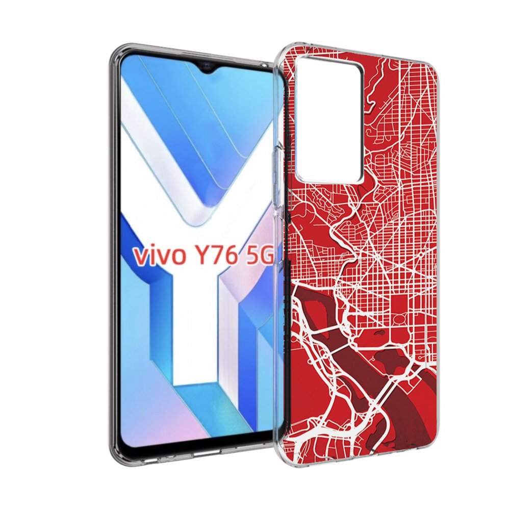 

Чехол MyPads векторная-карта для Vivo Y76 5G, Прозрачный, Tocco