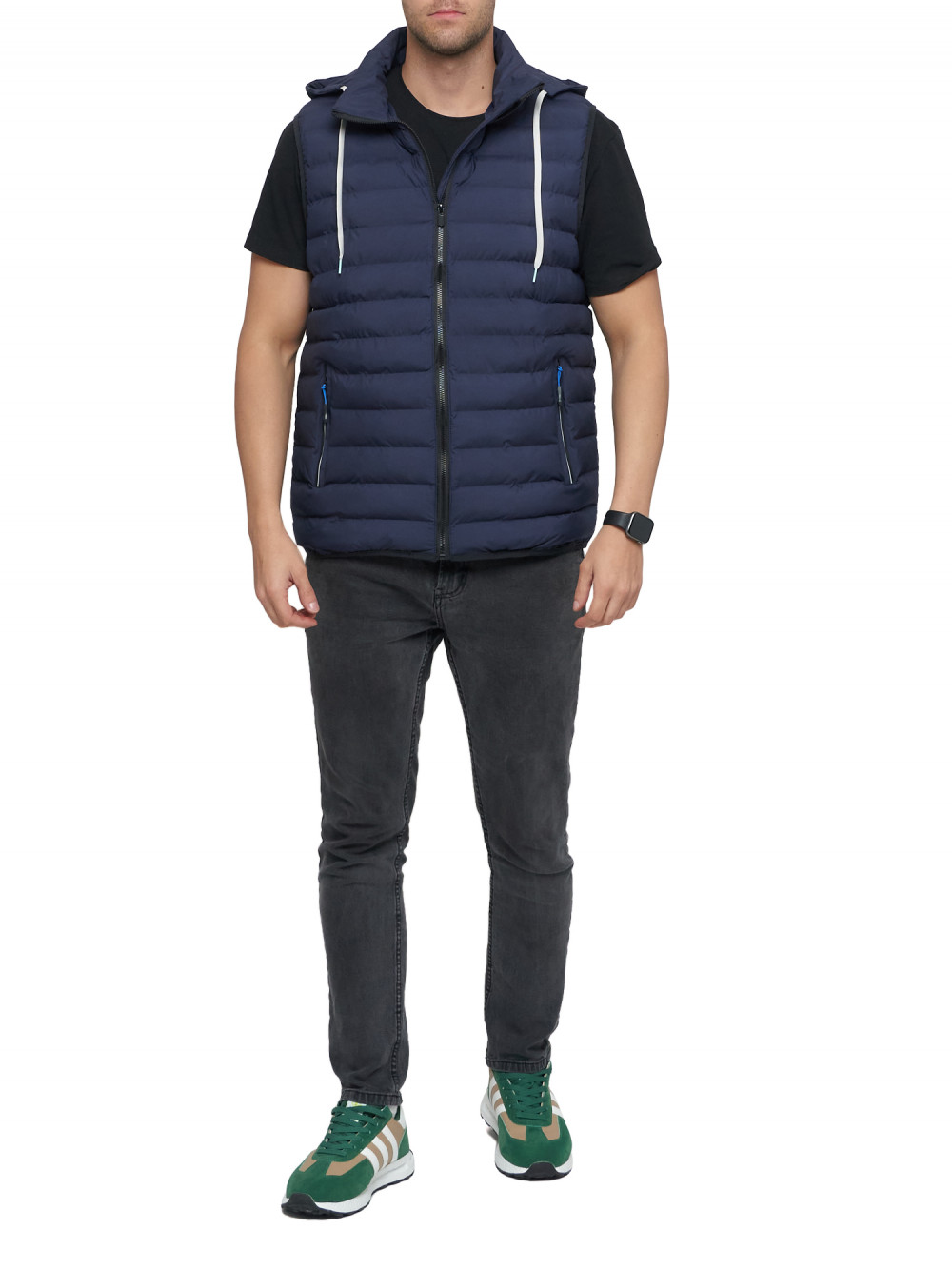 

Утепленный жилет мужской NoBrand AD1022 синий 52 RU, AD1022