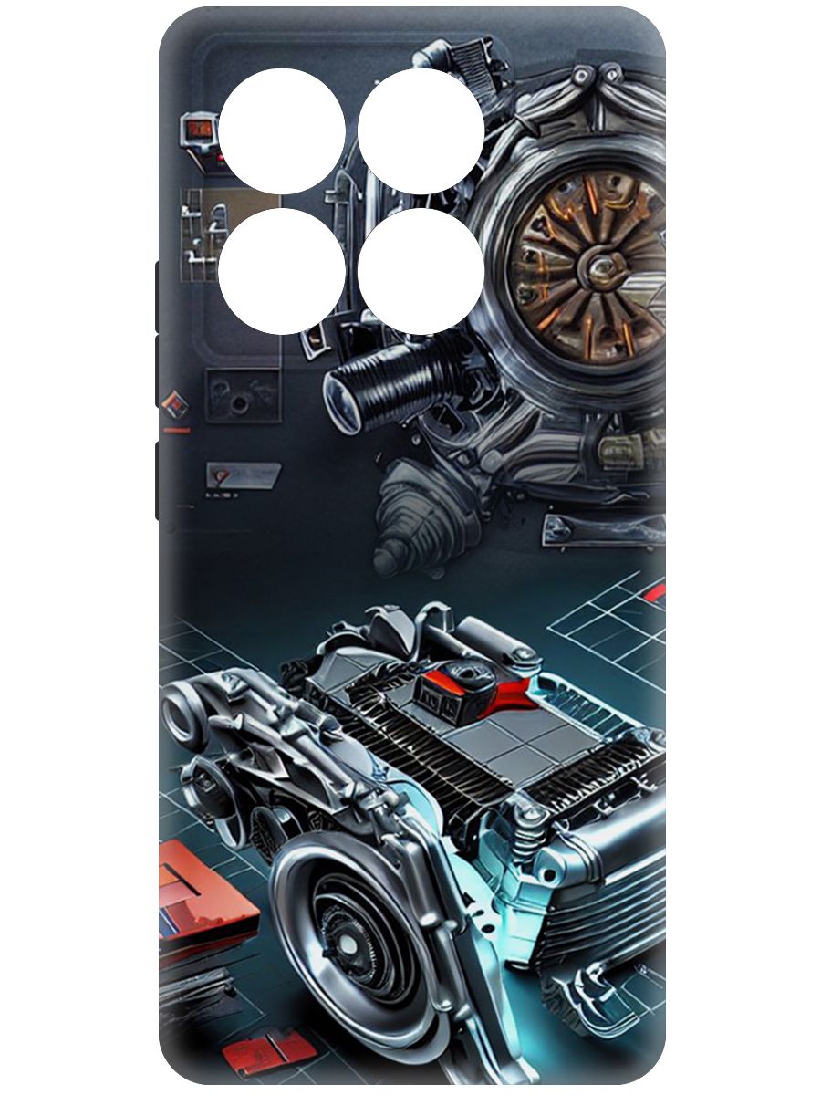 

Чехол-накладка Krutoff Soft Case Моторы для Xiaomi 14T Pro черный