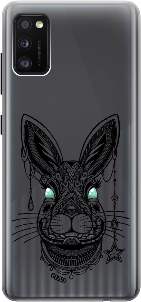 

Силиконовый чехол на Samsung Galaxy A41 с принтом "Grand Rabbit" прозрачный, Прозрачный;зеленый, 0