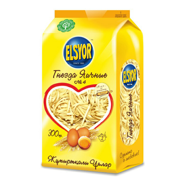 

Макаронные изделия Elsyor Лапша яичная для супа 300 г