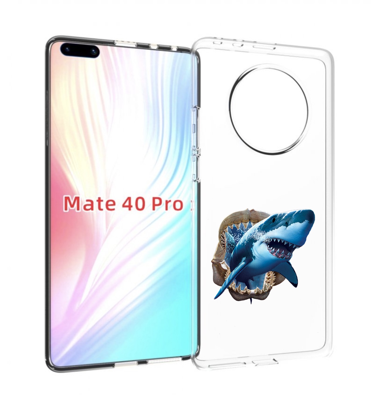 

Чехол MyPads челюсти для Huawei Mate 40 Pro (NOH-NX9), Прозрачный, Tocco