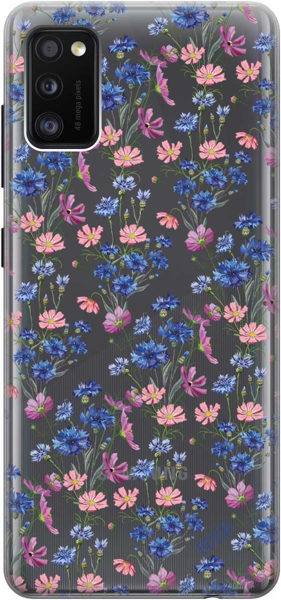 

Чехол на Samsung Galaxy A41 с принтом "Lovely Cornflowers" прозрачный, Прозрачный;голубой, 0