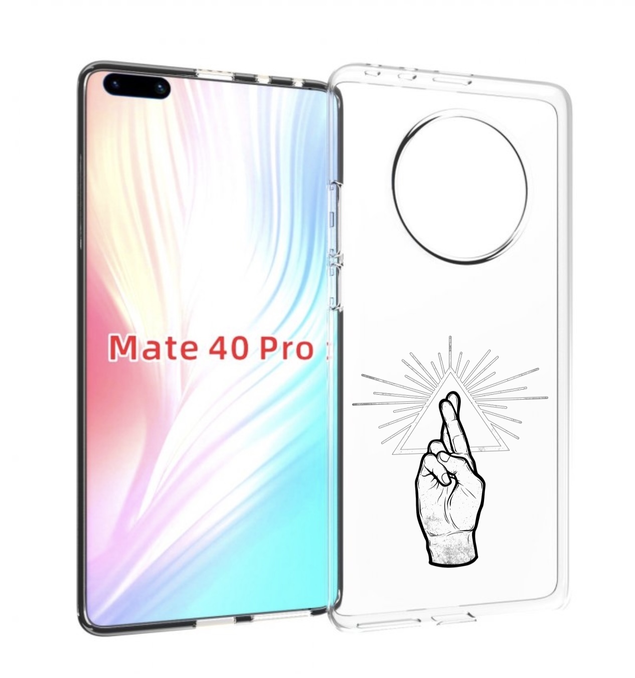 

Чехол MyPads черно белая рука для Huawei Mate 40 Pro (NOH-NX9), Прозрачный, Tocco