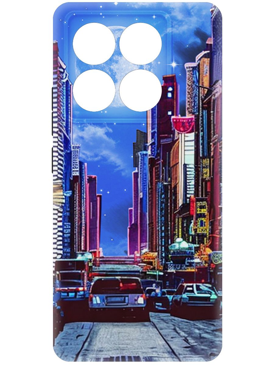 

Чехол-накладка Krutoff Soft Case Ночной город для Xiaomi 14T Pro черный