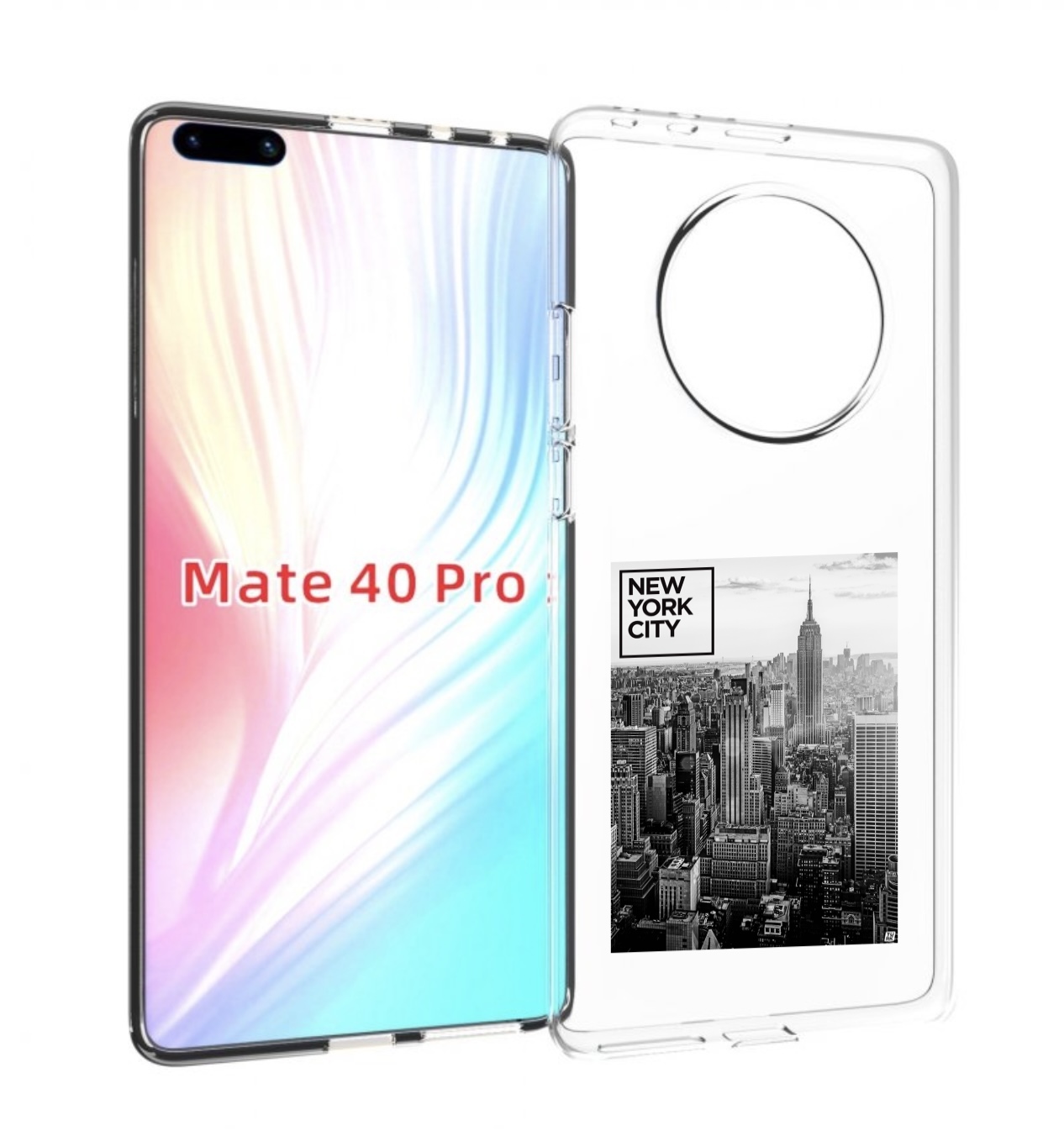 

Чехол MyPads черно белый Нью-Йорк для Huawei Mate 40 Pro (NOH-NX9), Прозрачный, Tocco