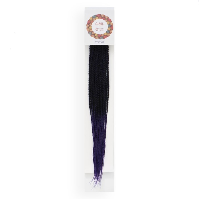 Сенегал твист, 55-60 см, 100 гр (CE), цвет тёмно-фиолетовый/светло-фиолетовый(#Т/Purple) мини карман с ручкой fennec светло фиолетовый