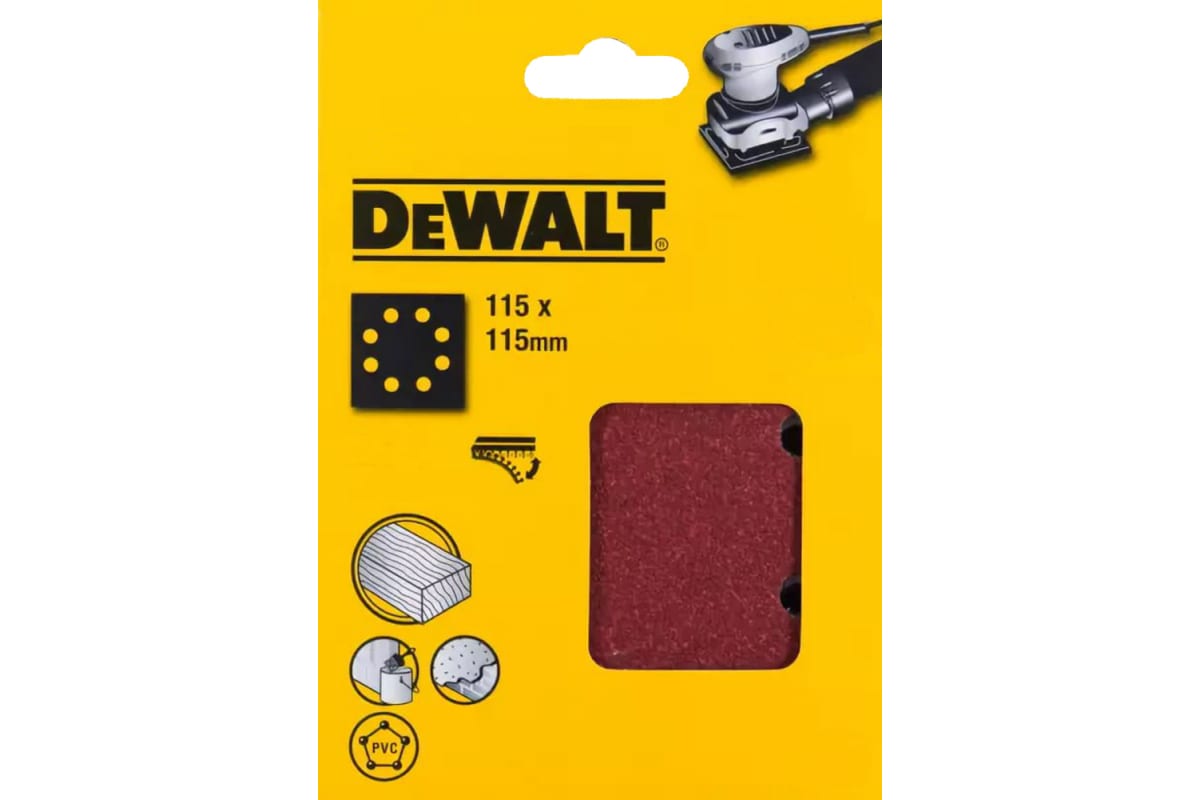 фото Dewalt шлифлисты перф. 115х115мм,60g, 10шт dt3021-qz nobrand