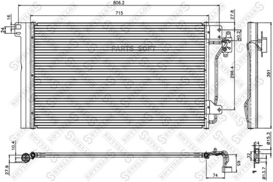 

STELLOX Радиатор кондиционера STELLOX 1045167sx