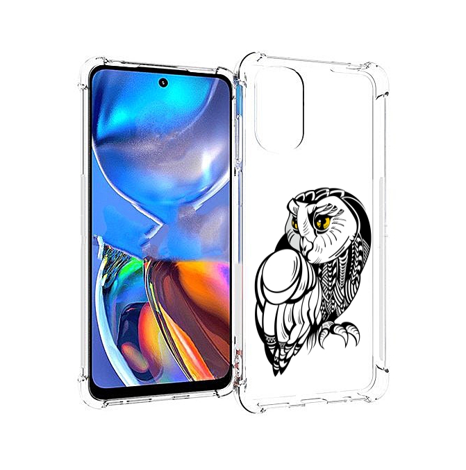 

Чехол MyPads сова-красотка для Motorola Moto E32, Прозрачный, Tocco