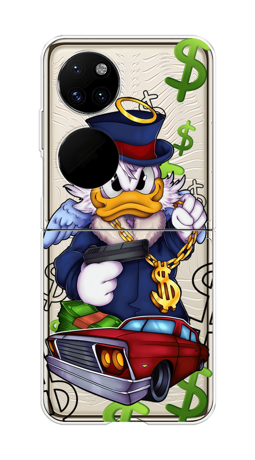 

Чехол на Huawei P50 Pocket "Scrooge McDuck with a Gold Chain", Красный;синий;белый, 6107450-6