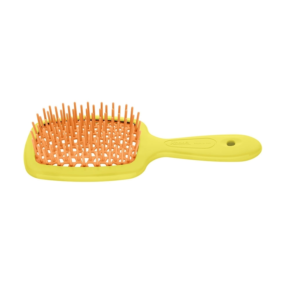 Щетка для волос Janeke Superbrush малая желто-оранжевая kosmoshtuchki расческа массажная био лепестковая малая щетка для распутывания волос