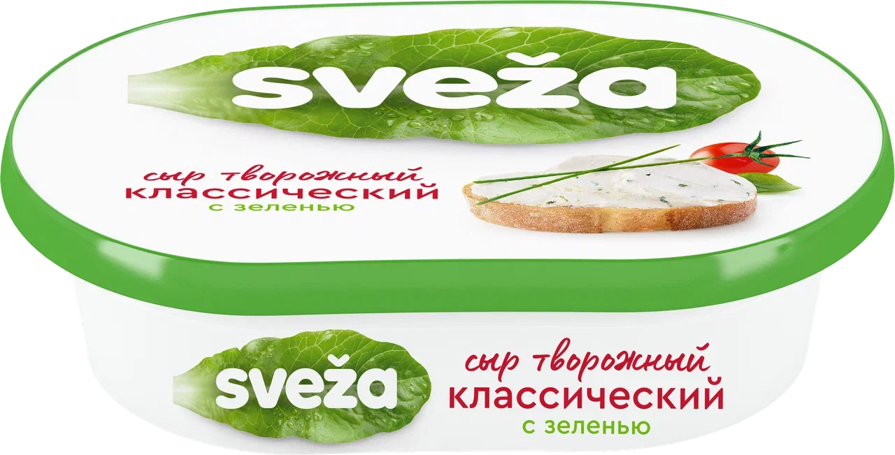 Сыр творожный Sveza с зеленью 60% 150г