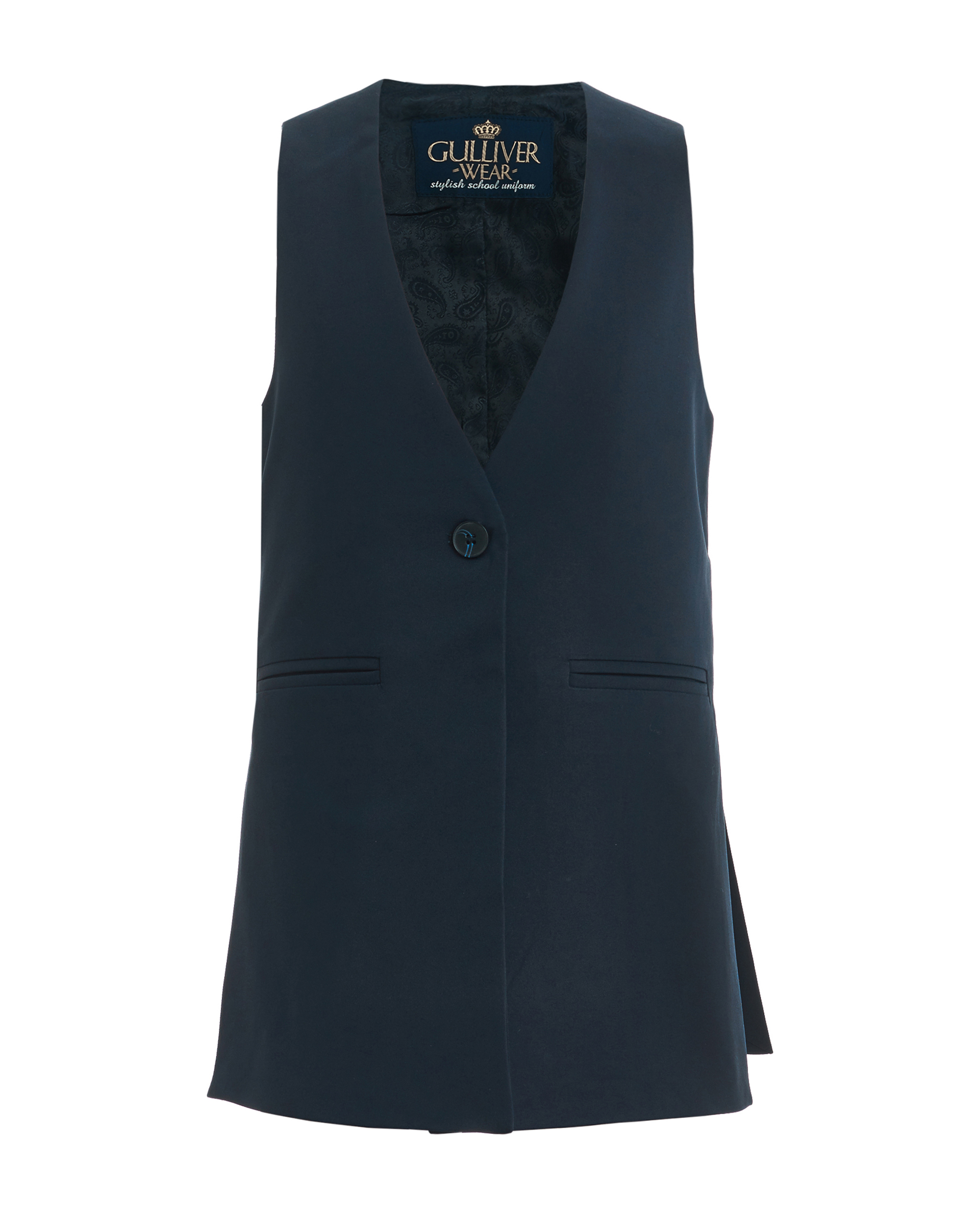 

Жилет для девочек Gulliver, цв. синий, р.170, 219GSGC4705