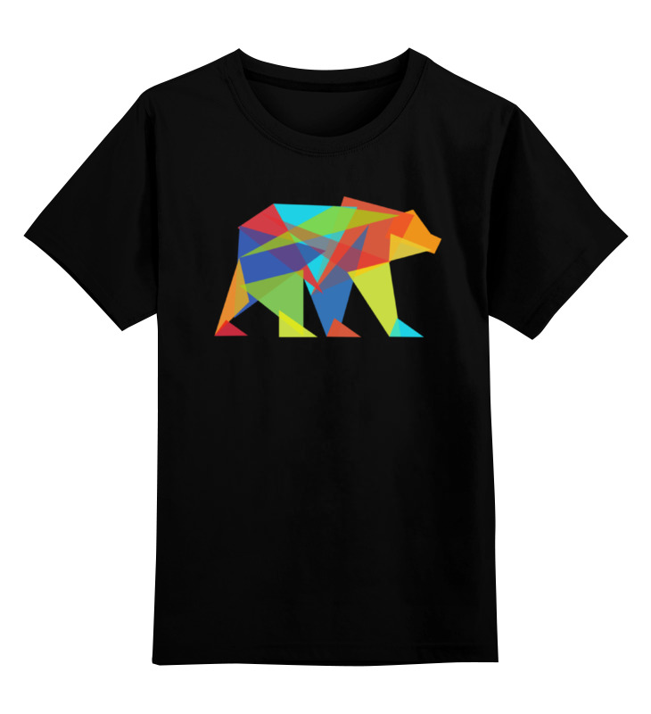 Детская футболка классическая Printio Геометрический медведь, р. 152 футболка детская printio полярный медведь двойная экспозиция цв белый р 116