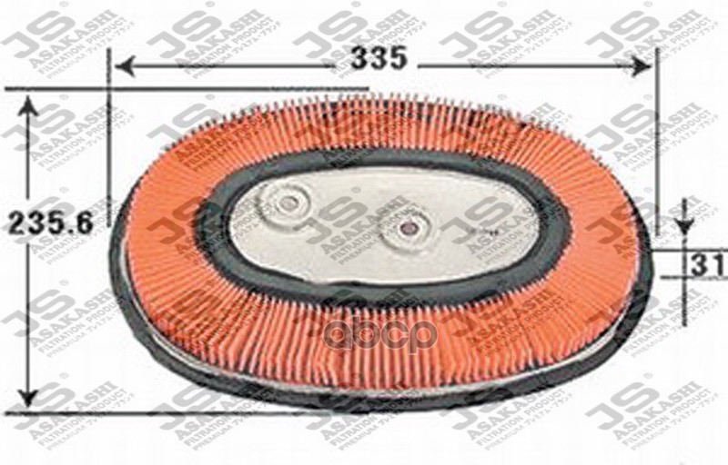 

Фильтр воздушный Nissan Primera (P10) 2.0 JS Asakashi A220J