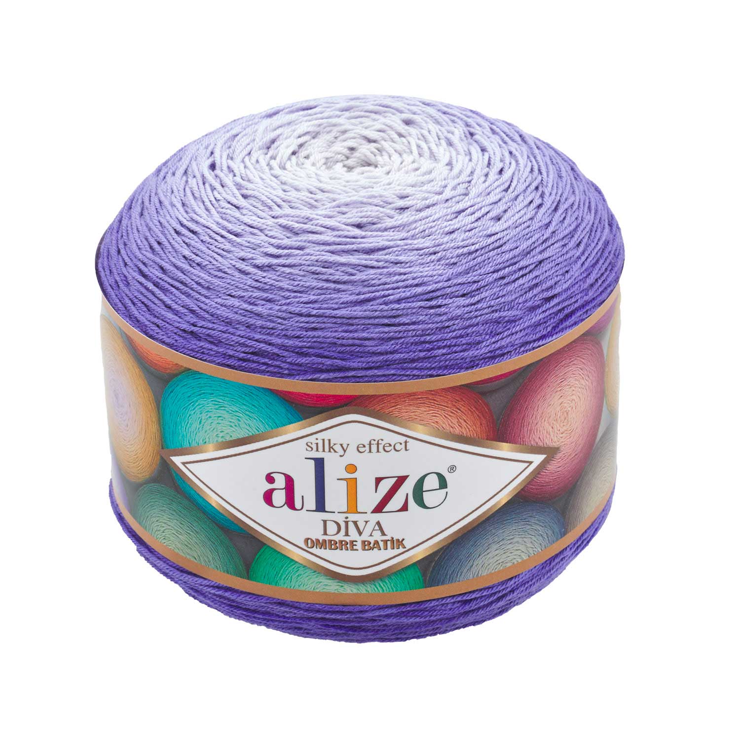 

Пряжа Alize Diva Ombre Batik, 875 м, 2 мотка по 250 г, цвет: 7378 лаванда 2 шт.