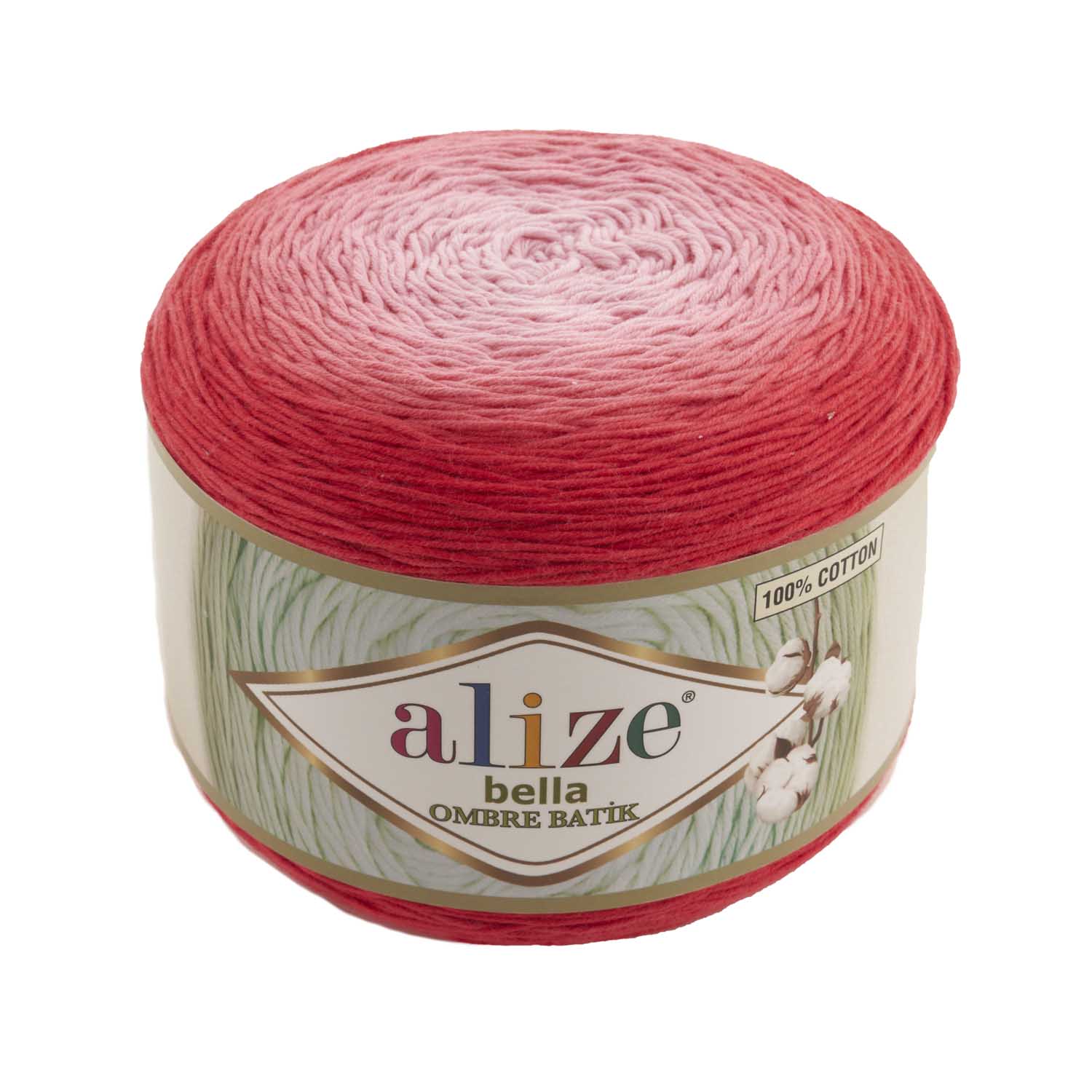 

Пряжа Alize 7729688 Bella Ombre Batik 7404 красный, Bella Ombre Batik