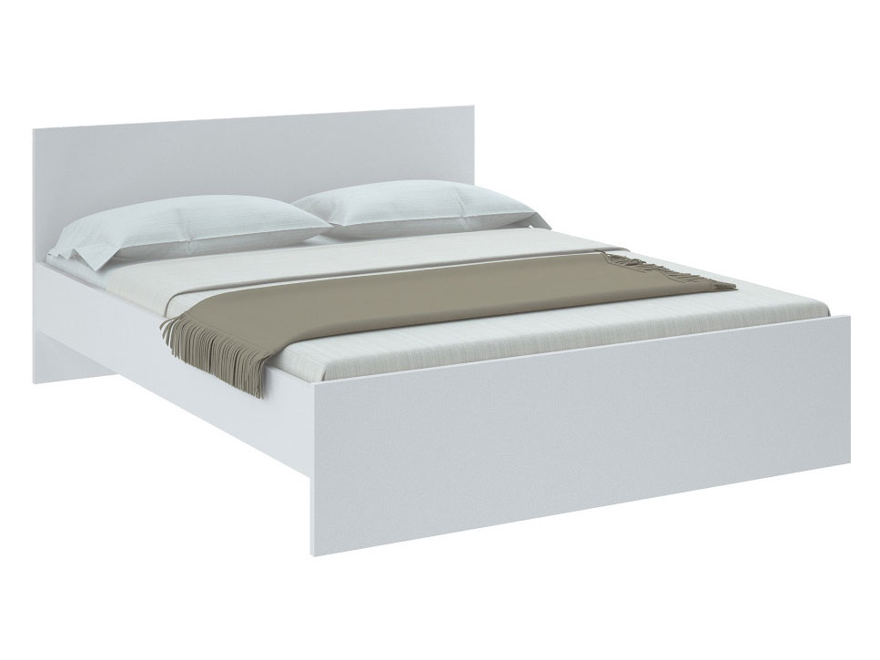 фото Двуспальная кровать николь кровать белый, 1600х2000 мм, с основанием нкм