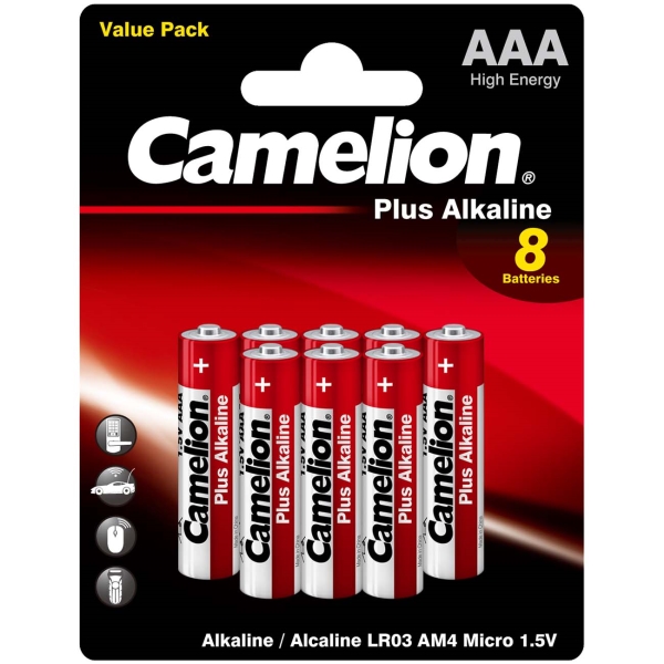 Батарейка Camelion LR03 Plus Alkaline BL-8 8 шт