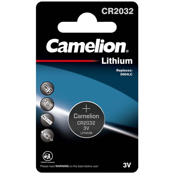 Батарейка литиевая Camelion CR2032-BP1 3V, в блистере, 1 шт. кисть коза круглая для каллиграфии 12 ручка дерево в блистере