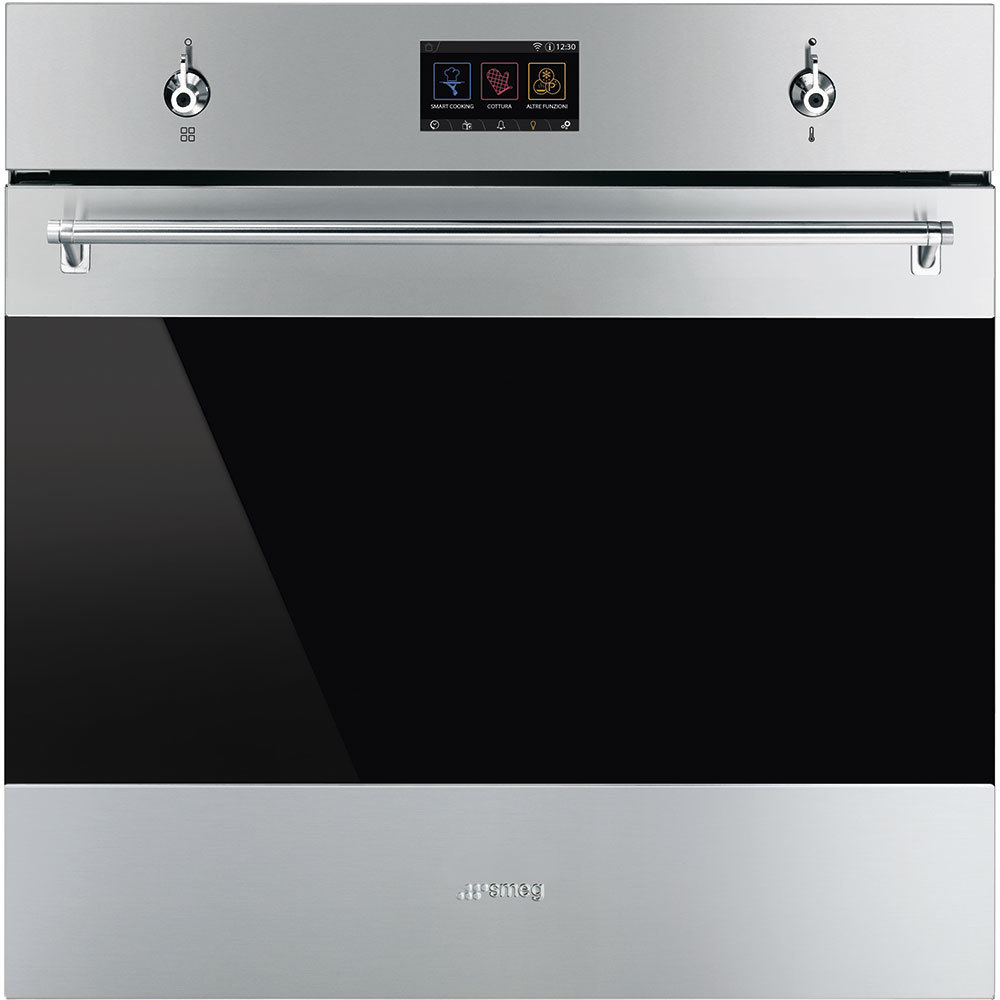 фото Встраиваемый электрический духовой шкаф smeg sf6303tpx