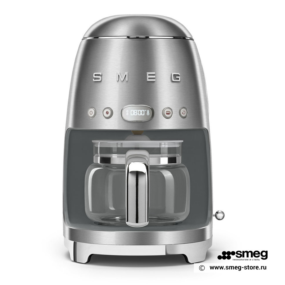 Кофеварка капельного типа Smeg DCF02SSEU Silver кофеварка smeg dcf02pbeu 1050 вт пастельный голубой