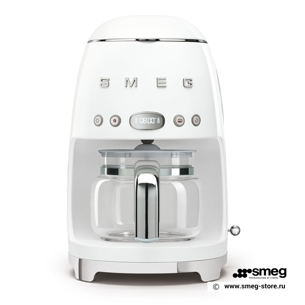 Кофеварка капельного типа Smeg DCF02WHEU White кофеварка капельного типа smeg dcf02rdeu red