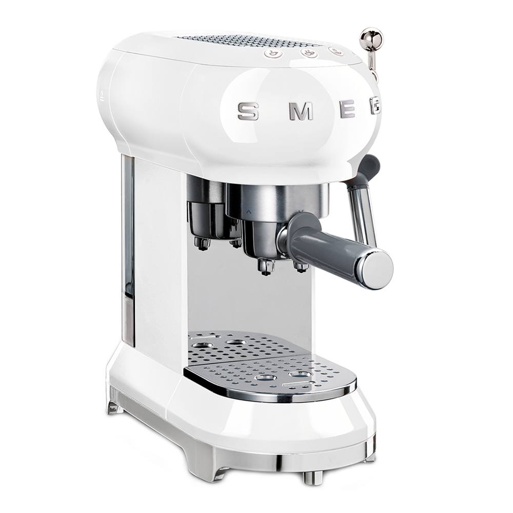 Кофеварка рожкового типа Smeg ECF01WHEU кофеварка рожкового типа wmf lumero portafilter espresso