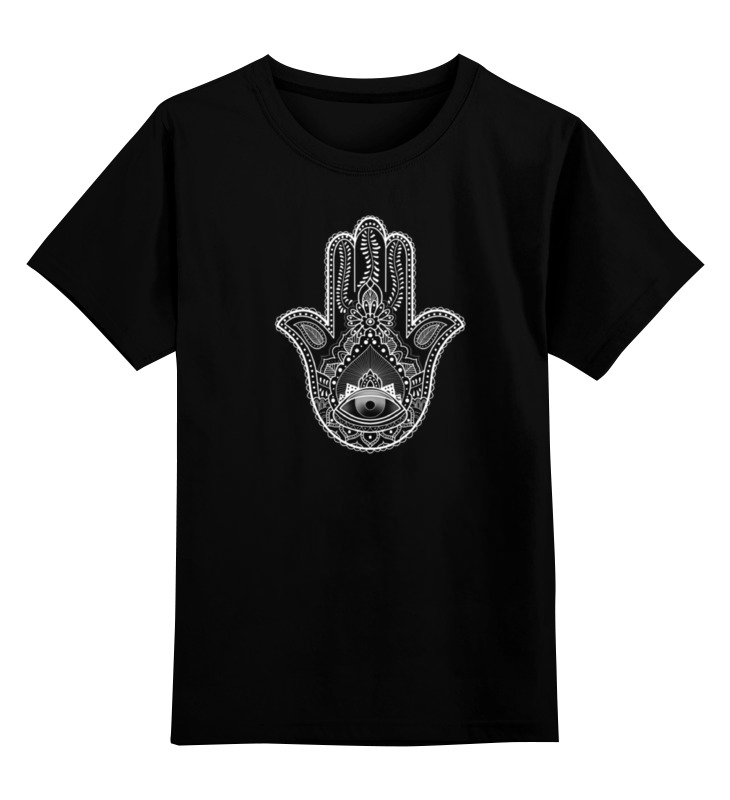 

Детская футболка классическая Printio Hamsa, р. 104, Черный, 0000000697058