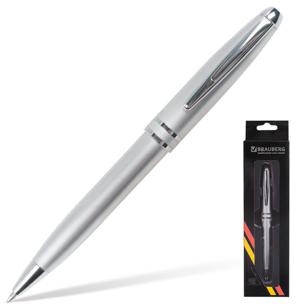

Ручка шариковая Brauberg Oceanic Silver УТ000053312, синяя, 0,7 мм, 1 шт.