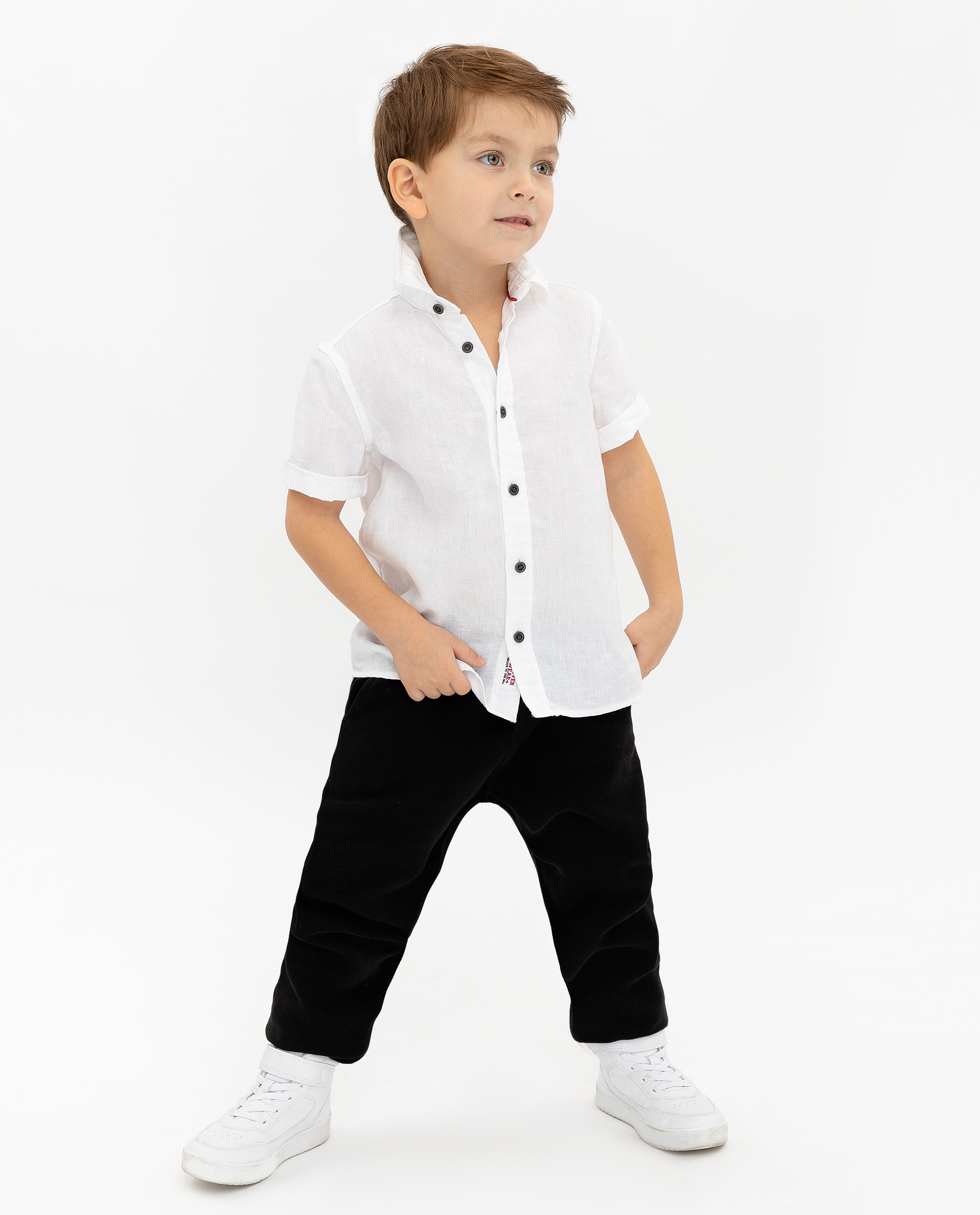 

Рубашка для мальчиков Gulliver, цв. белый, р.110, 12005BMC2304