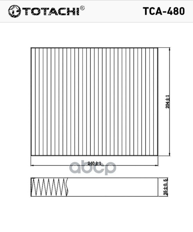 Фильтр Салона TOTACHI TCA-480