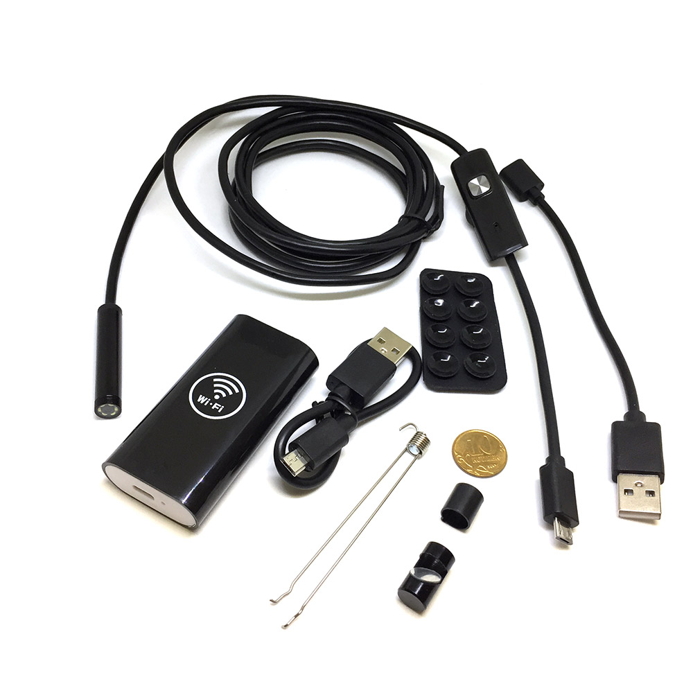 

Водонепроницаемый WiFi USB 2.0 + microUSB эндоскоп WVH01, 2м для Android и IOS Espada, WVH01