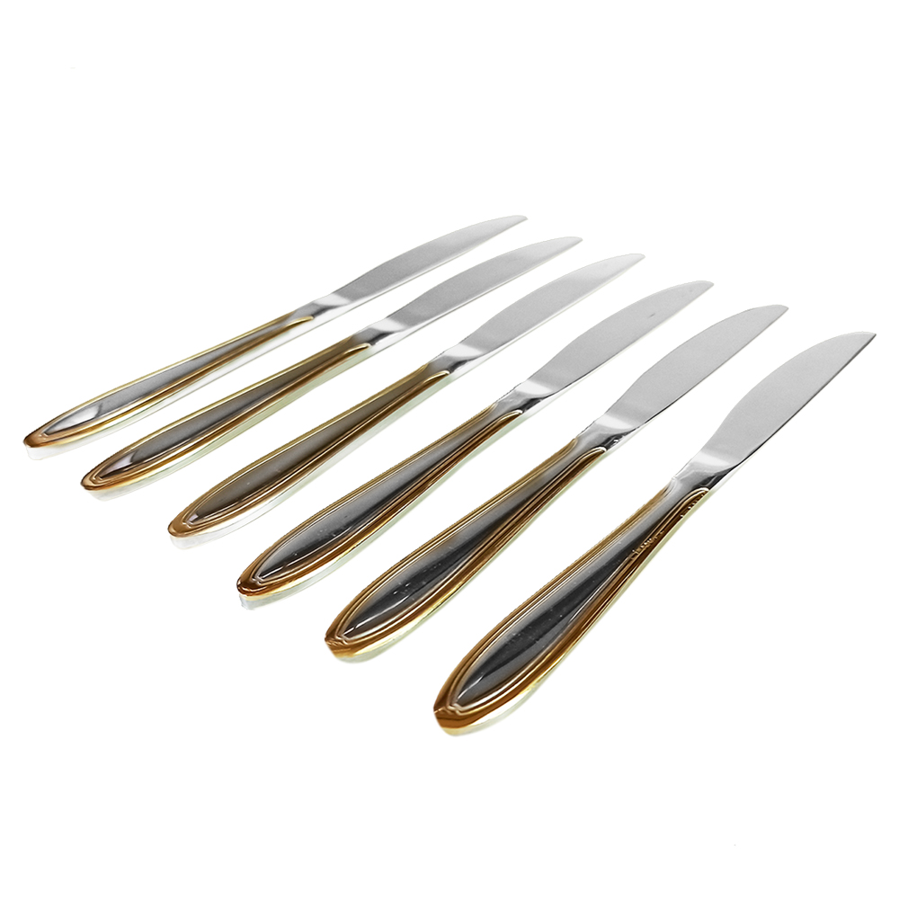 Набор ножей Золотистая кайма, нержавеющая сталь, 6 шт, MARMA MM-KNF-06
