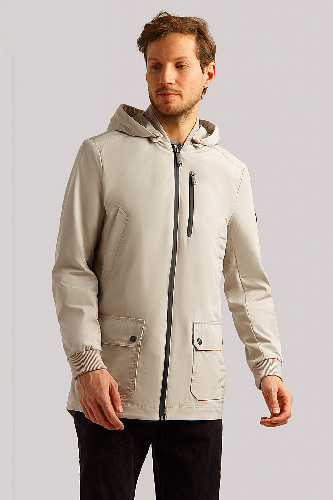 

Ветровка мужская Finn Flare B19-21008 бежевая L, B19-21008