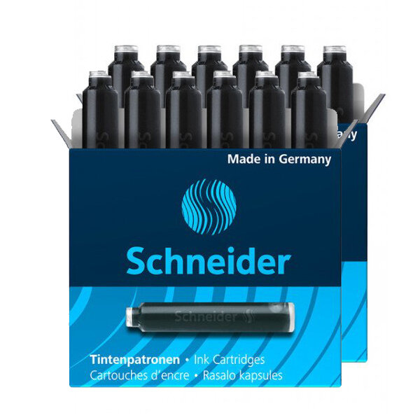 Набор чернил Schneider 6601 пластиковый картридж черные 12шт